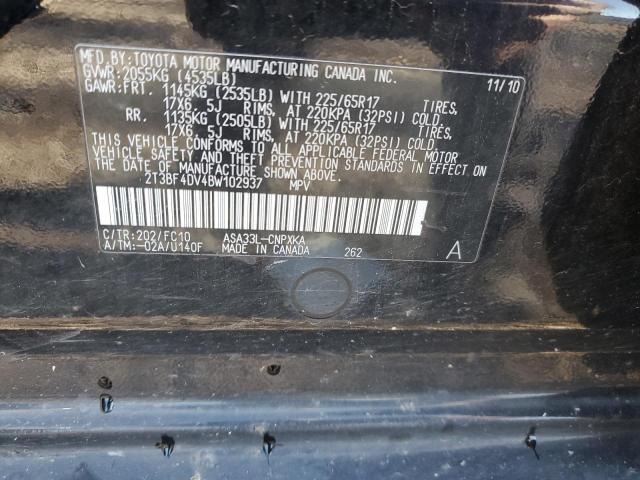 2T3BF4DV4BW102937 - 2011 TOYOTA RAV4 黑色 照片 13