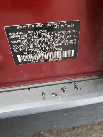 JF2SH6AC8AH742969 - 2010 SUBARU FORESTER 2.5X RED photo 13