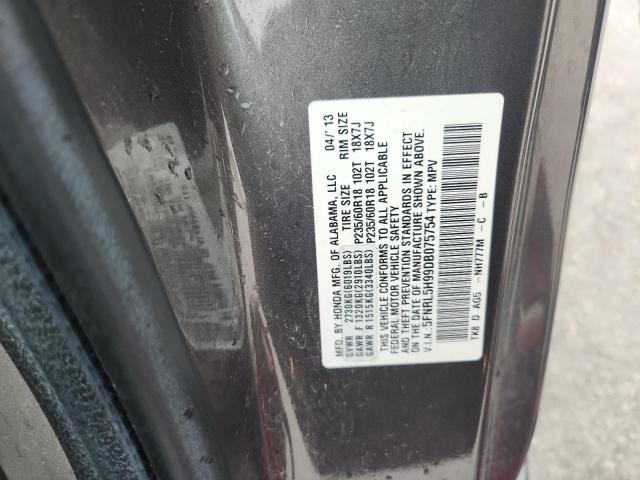 5FNRL5H99DB075754 - 2013 HONDA ODYSSEY TOURING Boz foto 13