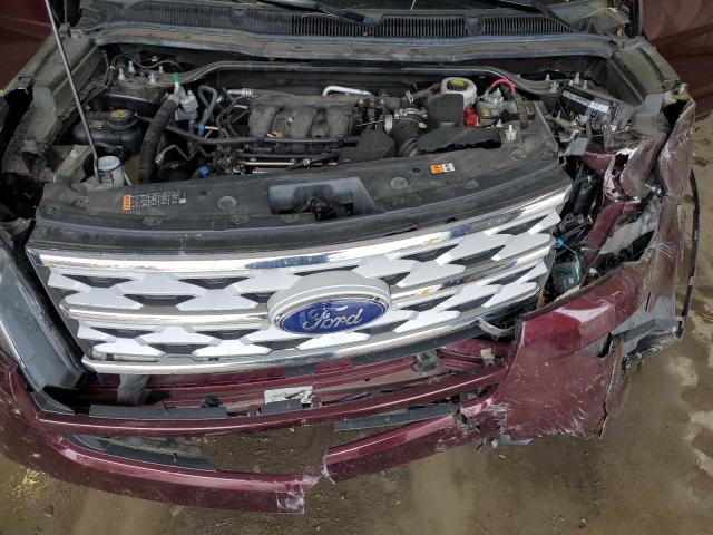 1FM5K8D86KGB37545 - 2019 FORD EXPLORER XLT Bordo foto 12