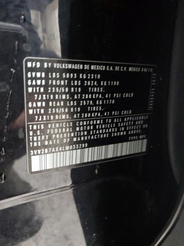 3VV2B7AX4LM033299 - 2020 VOLKSWAGEN TIGUAN SE BLACK photo 13