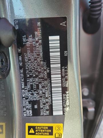 5TDZK3EH7DS096701 - 2013 TOYOTA HIGHLANDER BASE Gris photo 13