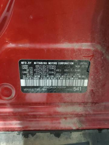 JA4AZ3A32KZ026354 - 2019 MITSUBISHI OUTLANDER SE RED photo 13