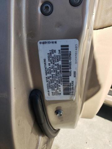 4T1BG22K71U865990 - 2001 TOYOTA CAMRY CE TAN photo 12