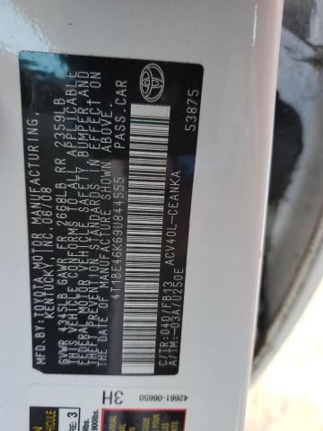 4T1BE46K69U844555 - 2009 TOYOTA CAMRY BASE WHITE photo 12