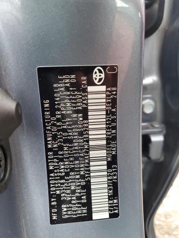 5YFEPMAE7MP185288 - 2021 TOYOTA COROLLA LE 灰色 照片 13