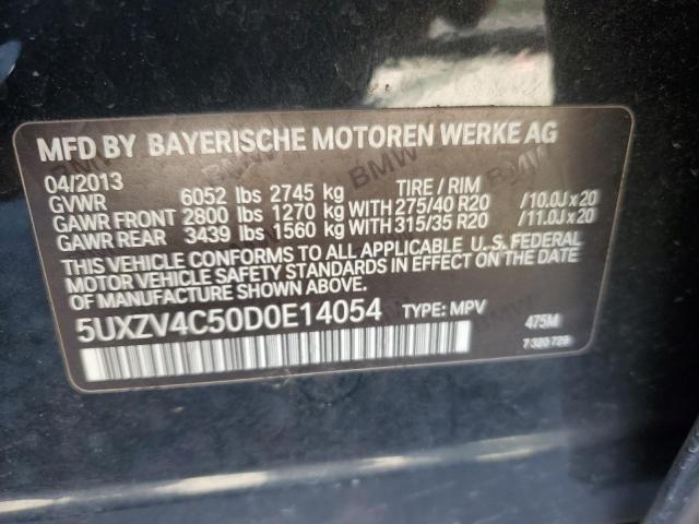 5UXZV4C50D0E14054 - 2013 BMW X5 XDRIVE35I Siyah fotoğraf 13