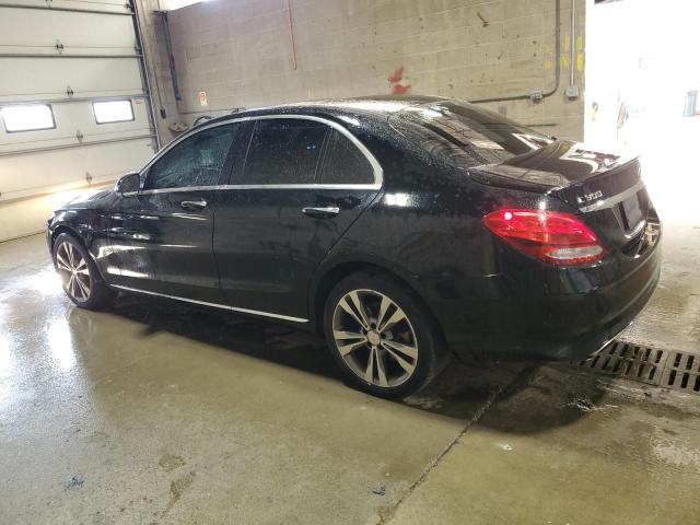 55SWF4KB6GU167424 - 2016 MERCEDES-BENZ C 300 4MATIC BLACK photo 2