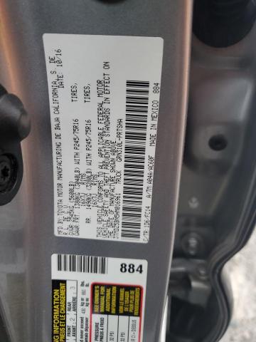 3TMDZ5BN5HM016961 - 2017 TOYOTA TACOMA DOUBLE CAB ვერცხლისფერი ფოტო 12