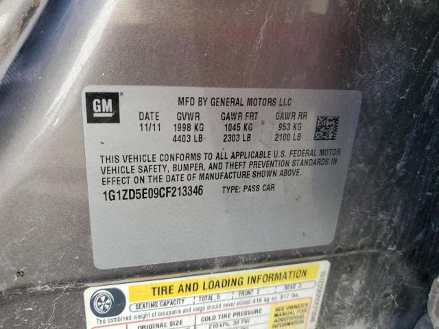 1G1ZD5E09CF213346 - 2012 CHEVROLET MALIBU 2LT 棕色 照片 12