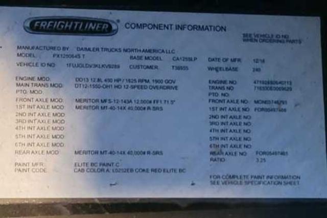 1FUJGLDV3KLKV9289 - 2019 FREIGHTLINER CASCADIA 1 Czerwony zdjęcie 10