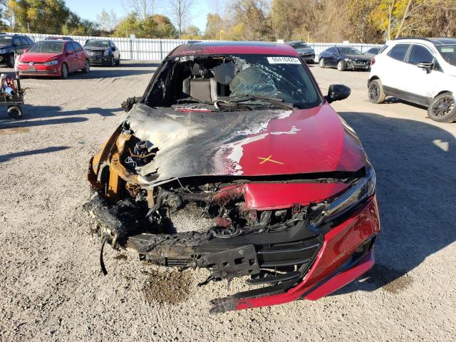 1HGCV1F31NA800525 - 2022 HONDA ACCORD SPORT წითელი ფოტო 5