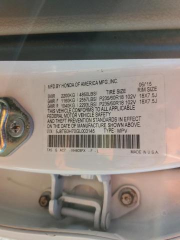 5J8TB3H70GL003145 - 2016 ACURA RDX ADVANCE WHITE photo 13