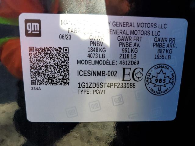 1G1ZD5ST4PF233086 - 2023 CHEVROLET MALIBU LT Qara foto 13
