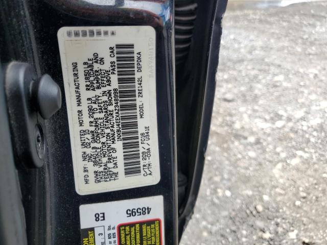 1NXBU4EEXAZ348998 - 2010 TOYOTA COROLLA BASE BLACK photo 12