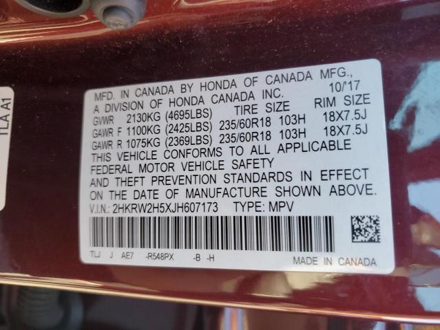 2HKRW2H5XJH607173 - 2018 HONDA CR-V EX 栗色 照片 13