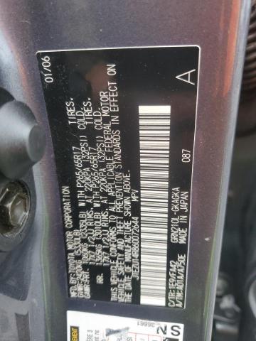 JTEZU14R860072644 - 2006 TOYOTA 4RUNNER SR5 გრაფიტი ფოტო 12