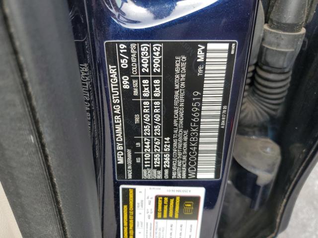 WDC0G4KB3KF669519 - 2019 MERCEDES-BENZ GLC 300 4MATIC BLUE photo 13