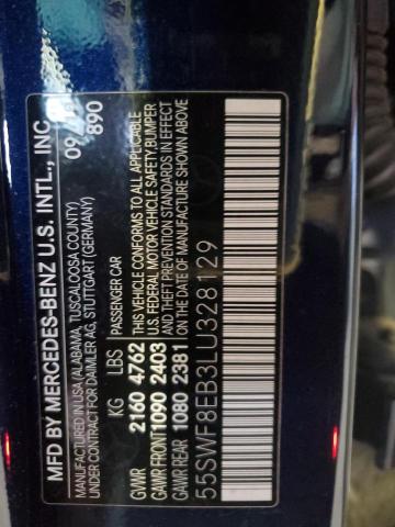 55SWF8EB3LU328129 - 2020 MERCEDES-BENZ C 300 4MATIC BLUE photo 12