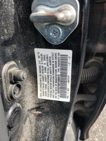 19XFB2F50FE080919 - 2015 HONDA CIVIC LX BLACK photo 12