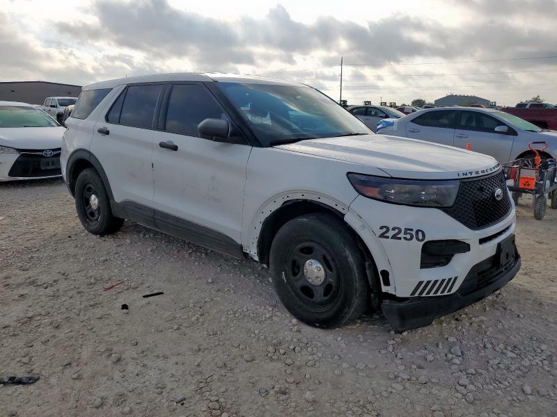 1FM5K8AC1PGB98298 - 2023 FORD EXPLORER POLICE INTERCEPTOR Белый фото 4