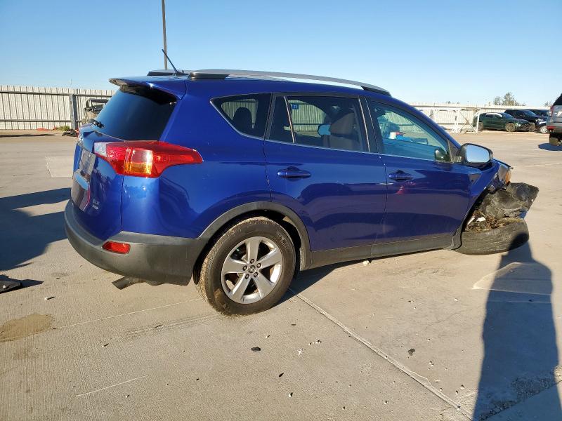 2T3RFREV6FW371800 - 2015 TOYOTA RAV4 XLE BLUE photo 3