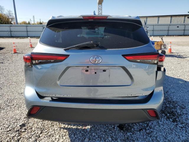 5TDGZRBH9NS203047 - 2022 TOYOTA HIGHLANDER XLE Blau Foto 6