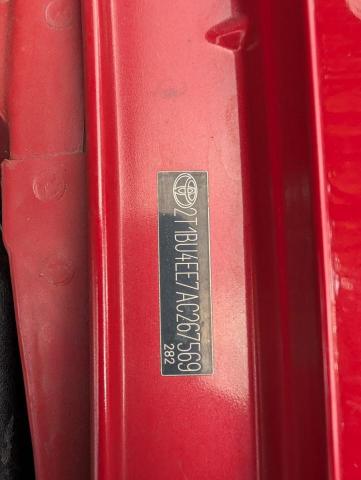 2T1BU4EE7AC267569 - 2010 TOYOTA COROLLA BASE 勃艮第红 照片 10