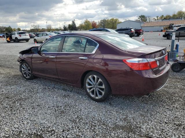 1HGCR2F50FA102145 - 2015 HONDA ACCORD SPORT MAROON photo 2