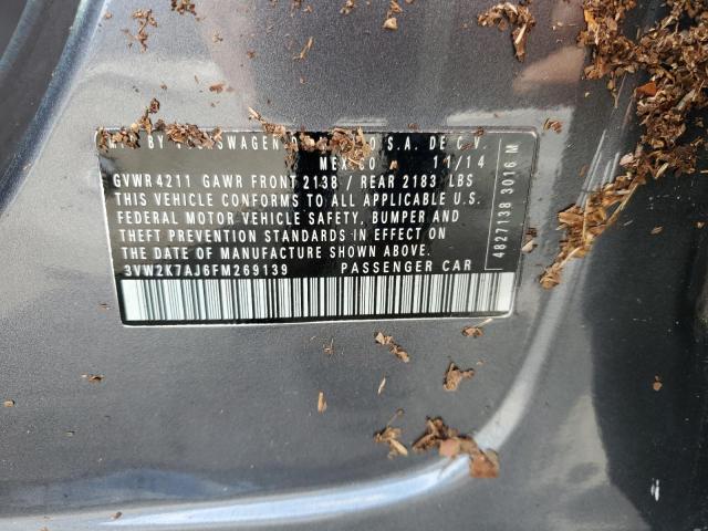 3VW2K7AJ6FM269139 - 2015 VOLKSWAGEN JETTA BASE Boz foto 12
