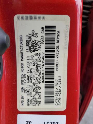 1NXBU40E79Z154612 - 2009 TOYOTA COROLLA BASE أحمر صورة 12