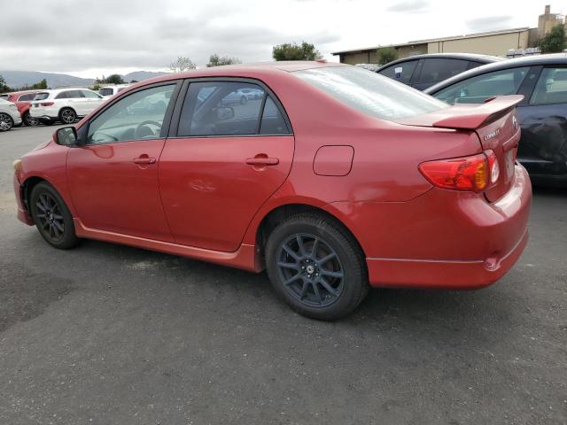 1NXBU40E79Z154612 - 2009 TOYOTA COROLLA BASE أحمر صورة 2