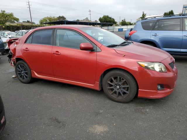 1NXBU40E79Z154612 - 2009 TOYOTA COROLLA BASE أحمر صورة 4