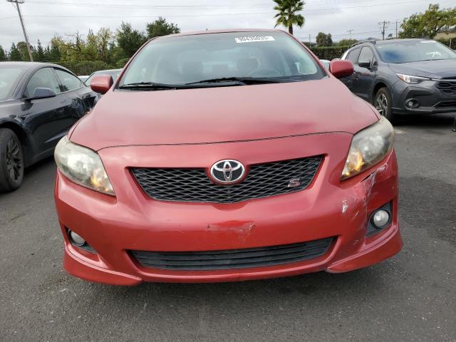 1NXBU40E79Z154612 - 2009 TOYOTA COROLLA BASE أحمر صورة 5