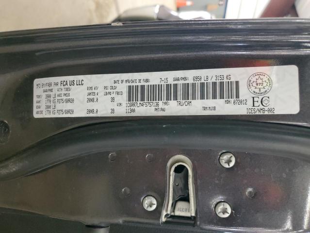 1C6RR7LM4FS757136 - 2015 RAM 1500 SLT GRAY photo 12