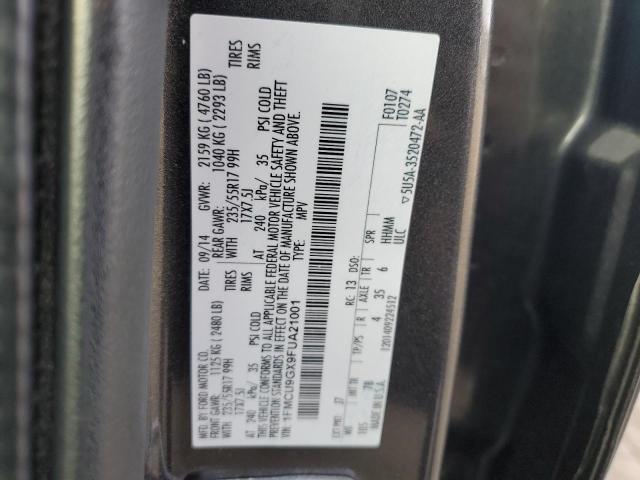 1FMCU9GX9FUA21001 - 2015 FORD ESCAPE SE GRAY photo 13