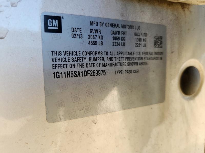 1G11H5SA1DF269975 - 2013 CHEVROLET MALIBU LTZ SILVER photo 12