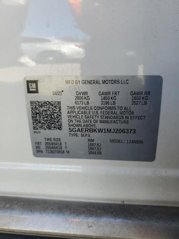 5GAERBKW1MJ206373 - 2021 BUICK ENCLAVE ESSENCE WHITE photo 14