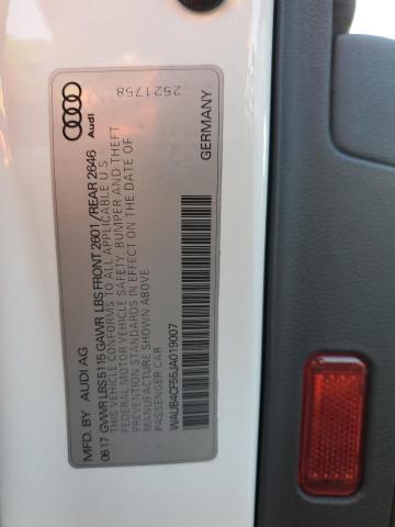 WAUB4CF55JA019007 - 2018 AUDI S5 PREMIUM PLUS Biały zdjęcie 12