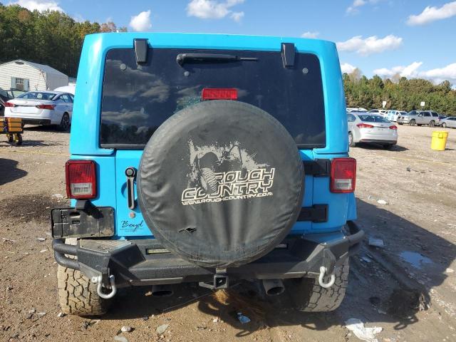 1C4BJWEG7HL682111 - 2017 JEEP WRANGLER U SAHARA BLUE photo 6