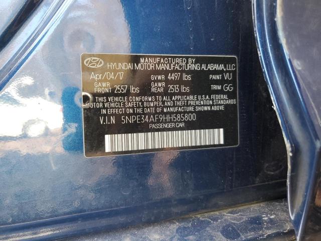 5NPE34AF9HH585800 - 2017 HYUNDAI SONATA SPORT BLUE photo 12