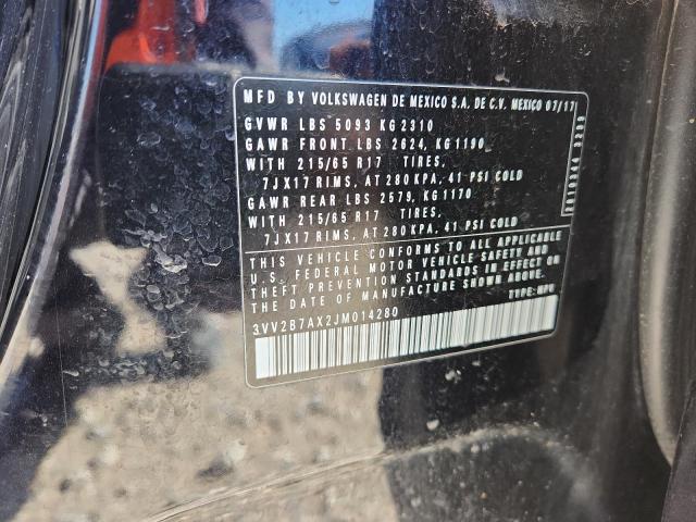 3VV2B7AX2JM014280 - 2018 VOLKSWAGEN TIGUAN SE Қара фото 13