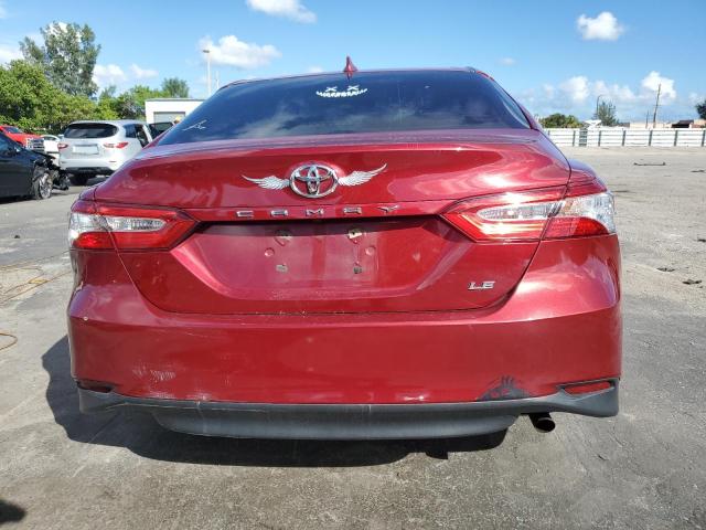 4T1C11AK6LU361595 - 2020 TOYOTA CAMRY LE BURGUNDY photo 6