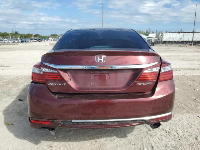 1HGCR2F53GA083379 - 2016 HONDA ACCORD SPORT 勃艮第红 照片 6