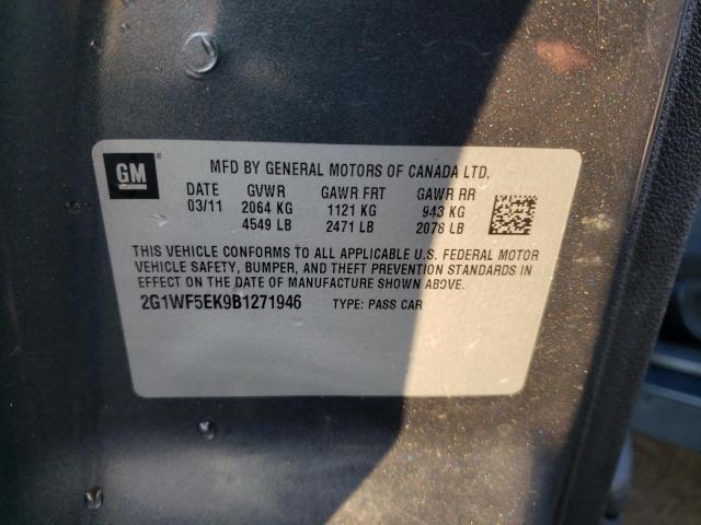 2G1WF5EK9B1271946 - 2011 CHEVROLET IMPALA LS Grau Foto 12