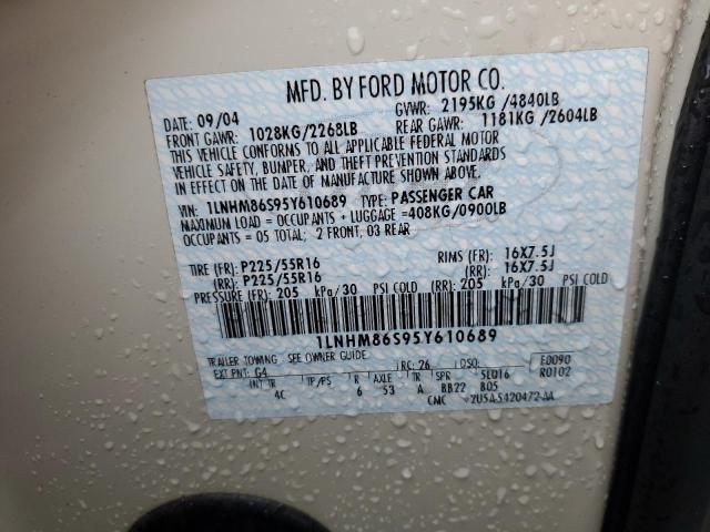 1LNHM86S95Y610689 - 2005 LINCOLN LS WHITE photo 12