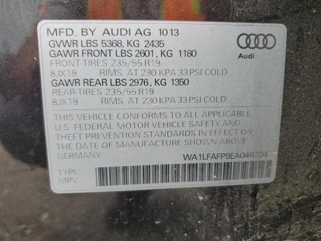 WA1LFAFP9EA046704 - 2014 AUDI Q5 PREMIUM PLUS GRAY photo 13