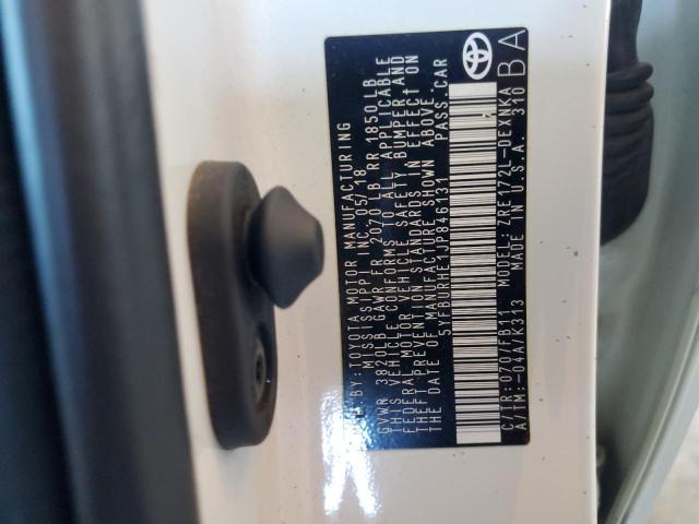 5YFBURHE1JP846131 - 2018 TOYOTA COROLLA L WHITE photo 13