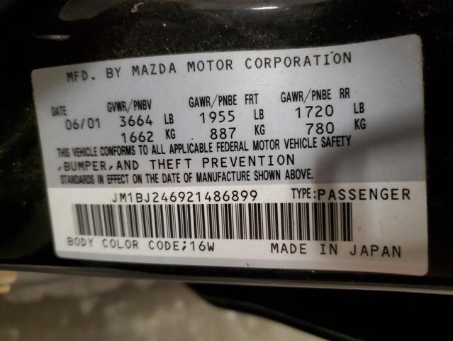 JM1BJ246921486899 - 2004 MAZDA PROTOGE5 PR5 BLACK photo 13