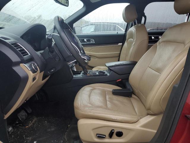 1FM5K7F88HGC93683 - 2017 FORD EXPLORER LIMITED Қызыл фото 7